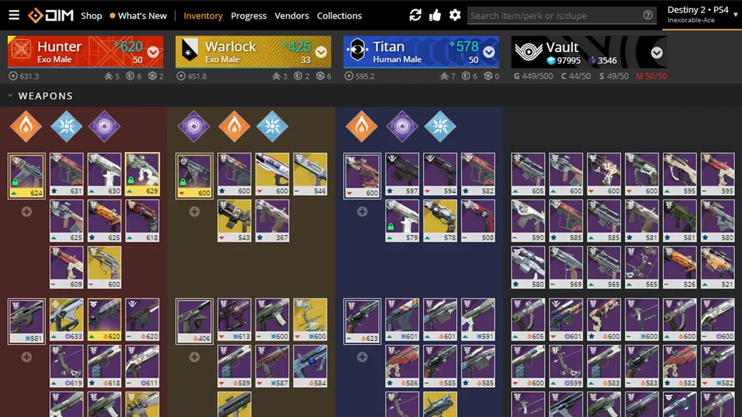 Destiny Item Manager preview